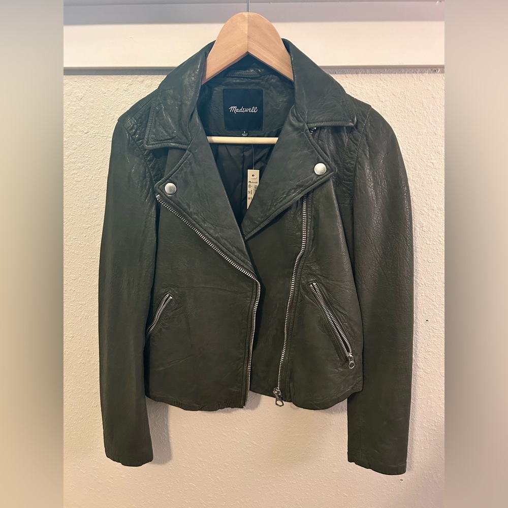 Madewell Washer Leather Motorcycle Jacket